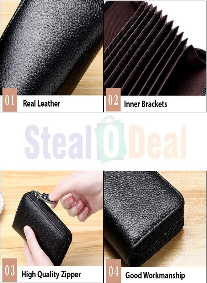encELade Black Leatherite 11 Slots ATM/Credit/Debit for Men & Women Card Holder Wallet - Image 2